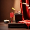 هيكل هيكل معدني من الفانوس الأحمر مقاوم للماء مزخرف الزفاف في الهواء الطلق وخارجه Specification image